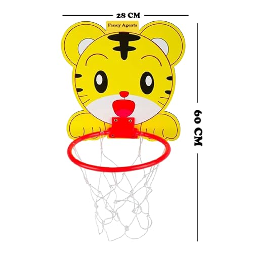 Image of Basket Ball for Kids for Boys /Girls| Basketball Portable Set with Hanging Board, Ring Net for Indoor and Outdoor Games| Birthday & Return Gift Set Standard