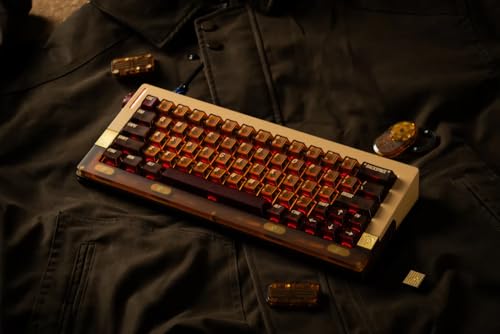 Image of Retro 63 RT HE Magnetic Wired Gaming Keyboard with Mechanical Feel, Metal and PEI with 8K Low Latency and Mode Switching RGB - Hazy Amber