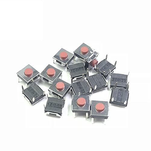 Interruptor de botón de encendido 6x6x3.1 mm micro switch táctil rojo 4 pines DIP plug-in 4