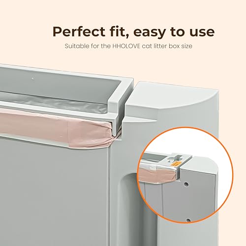 ABRCT Waste Bags(60 Count) for Self-Cleaning Litter Box Automatic Electronic Hands-Free Smart Robot self Cleaning Litter Box Liner- Safe Anti-Pinch, Odor Control,for Multiple Cats