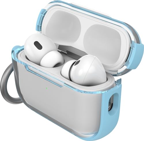 OtterBox - AirPods Pro Case, 2nd Generation - Clear Protective Case with Carabiners, Wireless Charging Compatible (Regency)