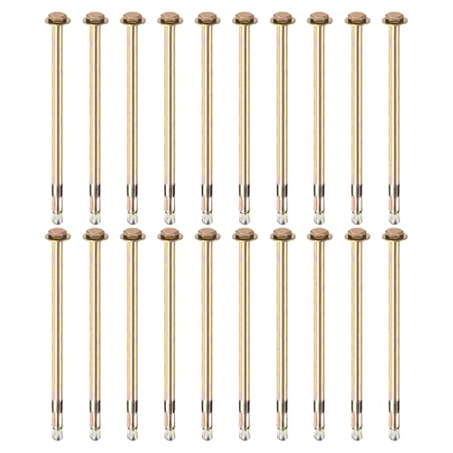 Image of M METERXITY 20-Pack Hex Expansion Bolt, M8x200mm Colored Galvanized Iron-Carbon Steel External Hex Expansion Bolts, Anti-Corrosion Metal Bolt for Concrete /Dry Brick /Block Walls