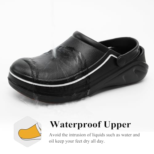 Image of Haifago Non Slip Chef Shoes for Men Women, Waterproof Slip Resistant Kitchen Work Shoe Food Service Nursing Clogs