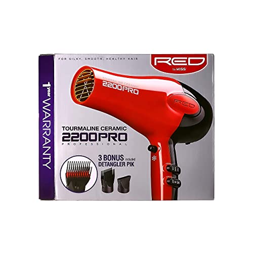 RED by Kiss Tourmaline Ceramic 2200W PRO Professional Hair Dryer の商品画像 5