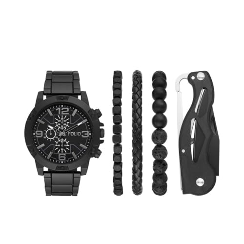 Montre Quartz Folio Hommes avec Bracelet en Acier Allié FMDFL6037