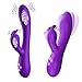 Silicone Vibrator, Bestimulus 12 Speeds G Spot Vibrator USB Rechargeable Vibrating Massager (Purple)