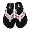 Cocomo Soul Baseball Flip Flops | Embroidered Slippers for Women | Baseball Mom Sandals