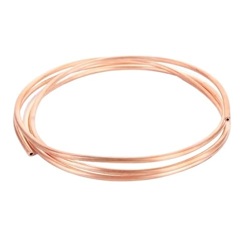 T2 Copper Coil Tube for AC Cooling - 2M Length, 99.9% Pure Copper, Flexible Soft Pipe for HVAC Systems(Od 5 X T 0.5)
