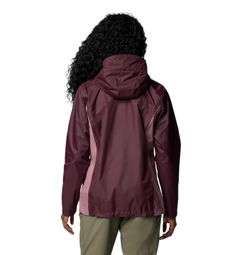 Columbia Womens Arcadia II Waterproof Rain Jacket, Moonvista/Fig, 3X - Thumbnail 2