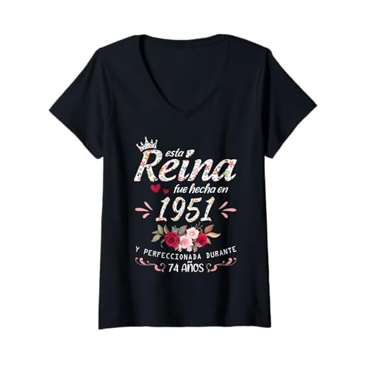 Mujer 74 Años Cumpleaños Mujer Hecha En 1951 74 Cumpleaños Regalo Camiseta Cuello V