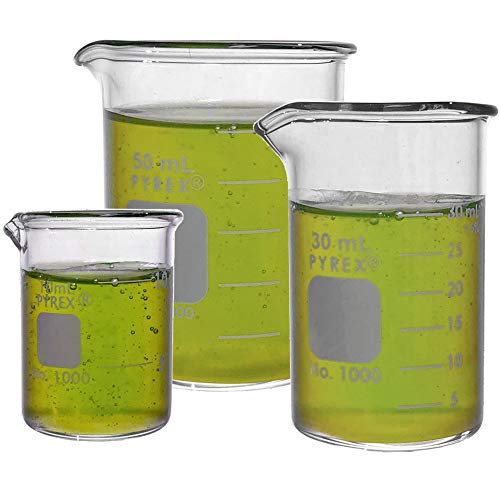 Ensemble gobelet en verre Pyrex pour éviter les erreurs de dosage de vos liquides
