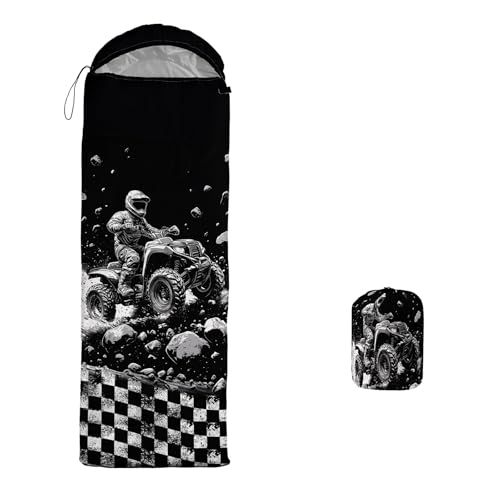 Bolsa de dormir Galaxy Wolf para camping, clima cálido y frío, impermeable, mochila para exteriores azul púrpura con cielo estrellado, para todas las estaciones, adultos y niños miniatura 3