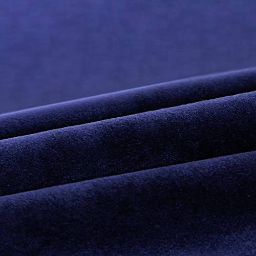 Py Home & Sports Midnight Blue Velvet Curtains 95 Inches Luxury Long Blackout Bedroom Darkening Window Curtain Drapes Thermal Insulated For Bedroom & Living Room 2 Panels (52X95 Inch, Blue) #TOP3