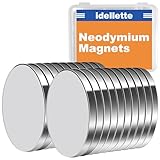 20 Pcs Round Rare Earth Neodymium Magnets, 30x2 mm Super Strong With Double-Sided Adhesive, Heavy Duty for Crafts, Refrigerator, Whiteboard, 1.18 inch D x 0.08 inch H