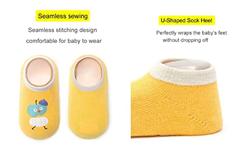Baby Non-Skid Grip Socks Toddler Socks Warm Thick Anti Skid Slipper Crew Socks For Girls Boys Infant Newborn 6 Pairs (As1, Age, 0_Month, 12_Months, Boy) #TOP3
