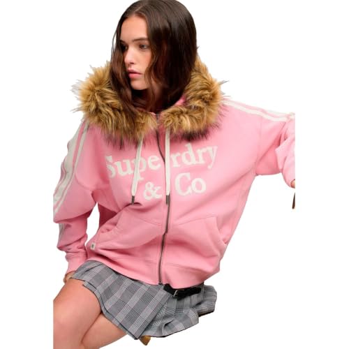 Sweatshirt à capuche zippé femme Superdry Vintage Fur - vue 7