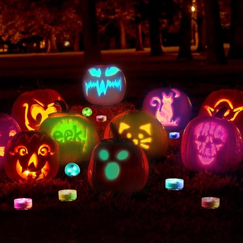 Aled Light QSD402003 Submersible Led Lights With Remote,6 Pcs Mini Rgbw Pool Light,Waterproof Pond Tea Light,Underwater Lights,Suitable thumb #6