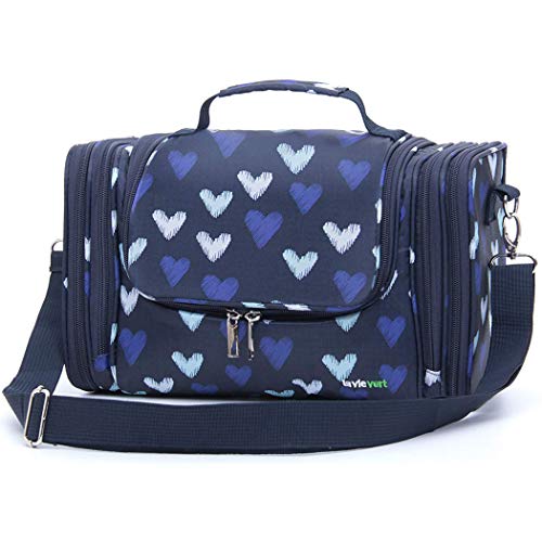 Lavievert Toiletry Bag Makeup Organizer Cosmetic Bag Portable Travel Kit Household Pack Bathroom Storage With Hanging & Adjustable Shoulder Strap #TOP1