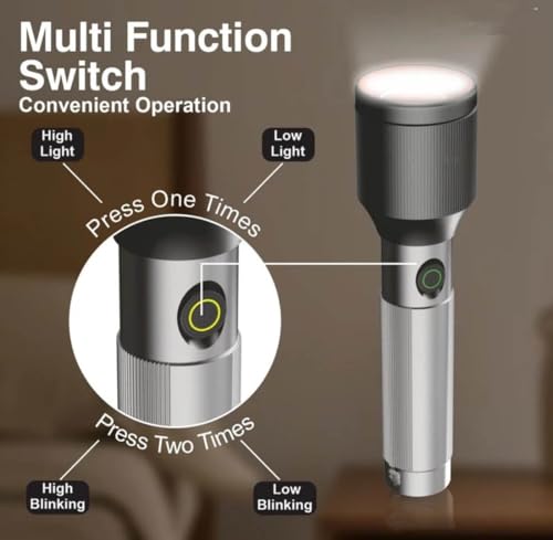 Image of RL-M11 Rechargeable, 100W Torch Light High Power, 1000 Lumens Super Bright Emergency Flashlight, 900M Coverage, 2000mAh Battery, Telescopic Zoom, Aircraft Aluminum Body, LED Flash Light