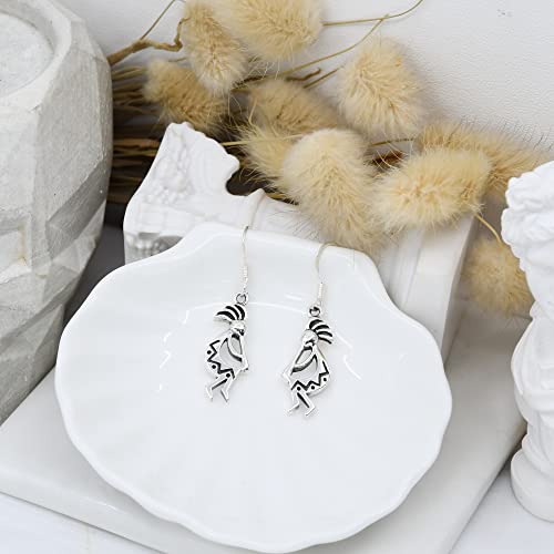AeraVida Charming Native Kokopelli .925 Sterling Silver Dangle Festive Earrings | Classy Sterling Silver Dangle Earring for Women | Jewelry Gift2
