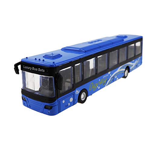 Juguete para Niños 1:50 Escala Modelo de Autobús Urbano Luz Musical Metal Diecast Vehículo Colección Coche Cover