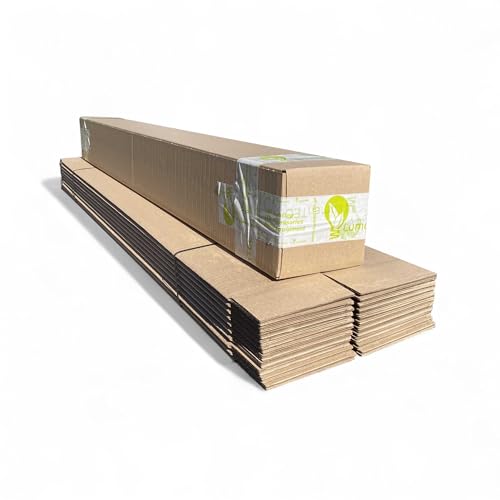 5 cajas de cartón plegables para envío, 10 x 10 x 100 cm, embalaje conforme a DHL, embalaje de cartón de 100 cm, caja de embalaje