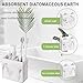 Diatomite Toothbrush Holder 2 Slots Tooth Brush Holder for Bathroom, Kids Electric Toothbrush and Toothpaste Organizer for Countertop, Shower, Vanity, Marble White