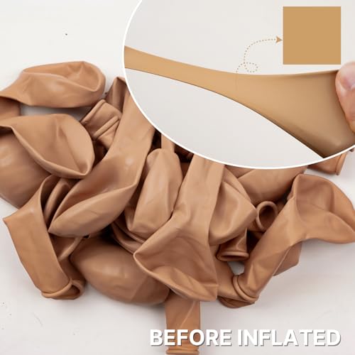 Image of PartyWoo Nude Balloons 50pcs Apricot Fall Neutral Color 12 Inch