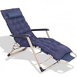 Chaise Longue de Jardin Extra Haute avec accoudoirs   Fauteuil de Relaxation extérieur Pliable, Chaise Longue inclinable avec Coussin, idéale pour Le Balcon et la terrasse