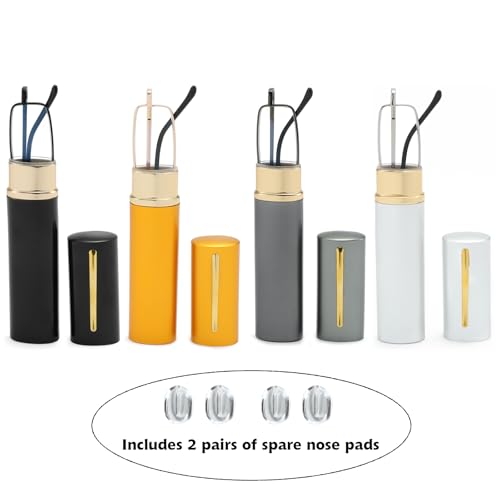 Image of Blue Light Blocking Reading Glasses - Slim Pocket Readers with Pen Clip Case Mini Lightweight Readers