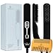 (UPGRADED) Aberlite MAX - Beard Straightener for Men - Beard Straightening Heat Brush Comb Ionic - 5 Heat Settings Up to 440F - For Home & Travel