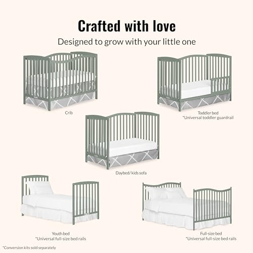 Image of Dream On Me Chelsea 5-in-1 Convertible Full Size Baby Crib, GREENGUARD Gold
