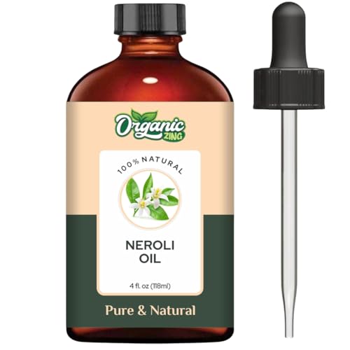 Image of Organic Zing Neroli (Citrus Aurantium) Oil | Pure & Natural Essential Oil for Aroma, Diffuser, Skincare & Massage - 118ml /3.99fl oz