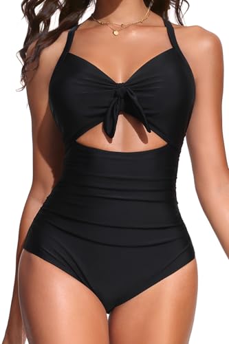 Aqua Eve Women Cut Out One Piece Swimsuit - Tummy Control Bathing Suit Push Up Monokini Swimwear 20253