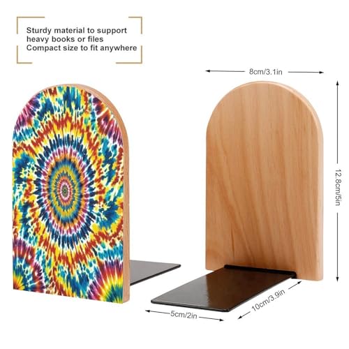 Sujetalibros decorativos de madera modernos y organizador de libros 3