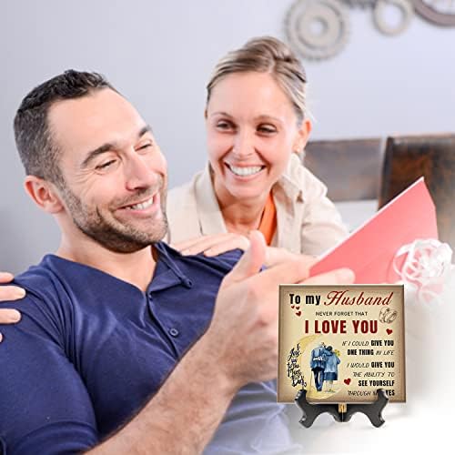 Husband Birthday Gifts from Wife, Anniversary Gifts for Him, Best Husband Gifts Personalized Acrylic Plaque for Newlywed Gifts, Engagement Presents, Wedding Anniversary, Valentine's Day Gifts
