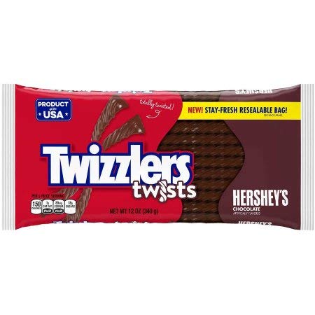 Twizzlers Twists Hershey's Chocolate Licorice Candy (Pack of 2)