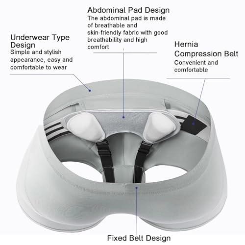Faja para Hernia para Hombre con 4 Almohadillas de Presión M miniatura 2