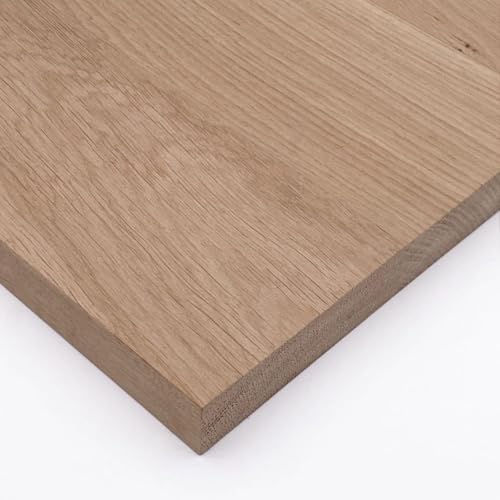 ZUSCHNITTPROFI.DE® Massivholzplatte aus Eiche (20 x 30 x 2,8 cm) – Eichenplatte, handgefertigte Holzscheibe aus glatt gehobeltem Eichenholz – DIY Holz für verschiedene Bau-Projekte