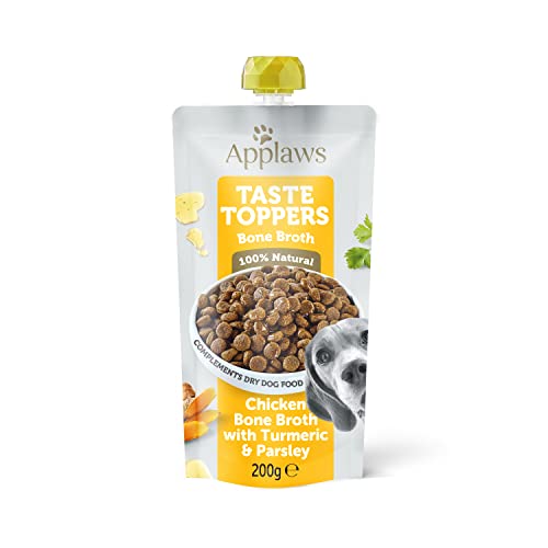 Applaws Taste Toppers 100% natürliche Hundefutter Topper, Hühnerbrühe für trockene Hundefutter 6 x 200g Beutel