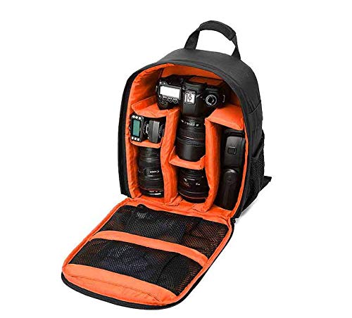 Winvin Waterproof Slr/Dslr Camera Backpack Shoulder Bag Travel Case For Canon Nikon Sony Digital Lens (Orange) #TOP30
