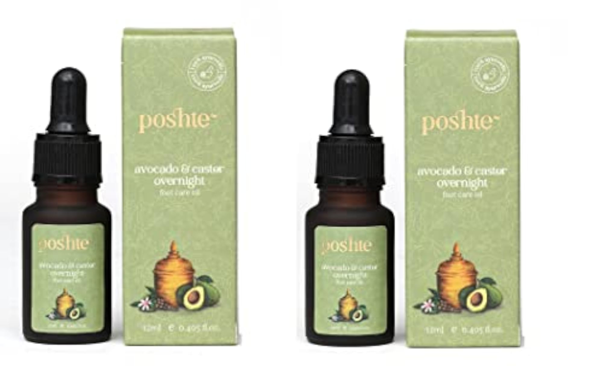 Avocado & Castor Overnight Foot Care Oil, Pack of 2