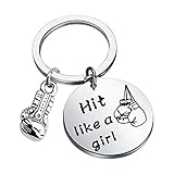 Gzrlyf Boxing Keychain Hit Like a Girl Boxing Glove Keychain Boxing Girl Gifts Boxing Lovers Gifts...