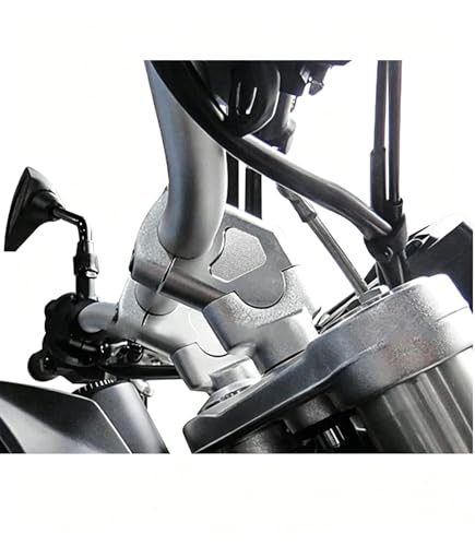 Soporte manillar Voge 500dsx y 650ds elevador de aluminio plata 3