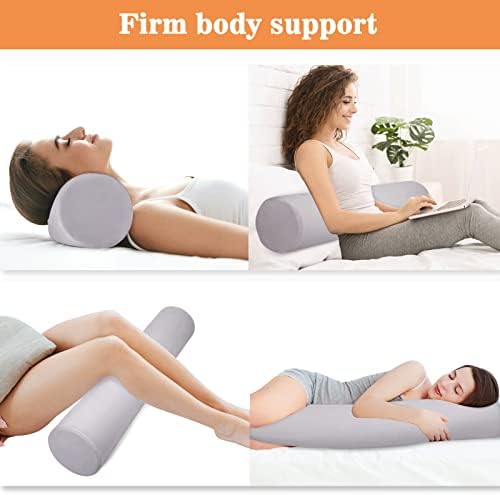 TanYoo Memory Foam Body Pillow - Cylinder Bolster Body Pillow with Removable Washable Cover, Premium Grade Memory Foam | Ergonomically Designed Back, Neck and Spine relief during Sleep