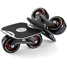 Aluminum Alloy Drift Skateboard Plate, Split Design, Steel Bracket, Widened Pu Wheels, Bearings for Fast Drifting