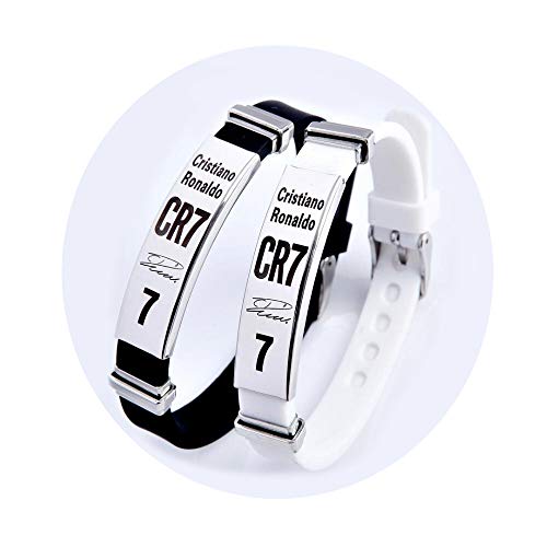 Football Cristiano Ronaldo Inspirational Signature Bracelets réglables CR7 Sport Silicone Bracelet 2 pcs