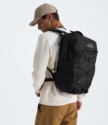 Image of The North Face Borealis Commuter Laptop Backpack - PFAS Free, TNF Black Topo Print /Smoked Pearl, One Size