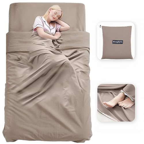 MongByYa Sleeping Bag Liner, Compact Travel Sheets for Hotel Hostel