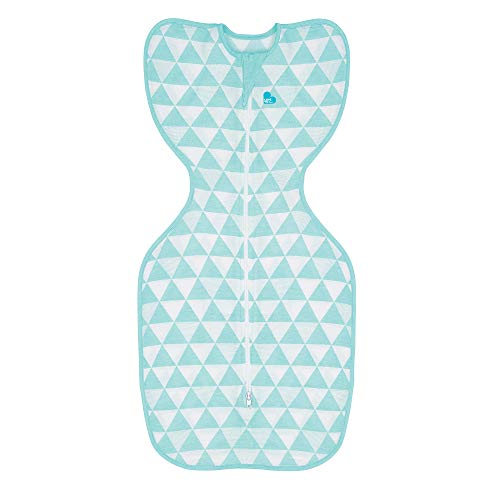 Image of Love To Dream Swaddle UP, Baby Sleep Sack, Twin Zipper For Easy Diaper Changes, Arms UP Position, Hip-Healthy, Lightweight & Breathable, Sleeping Bag, Moderates Ideal Temps, 1-3 M, Olive Stars & Moon